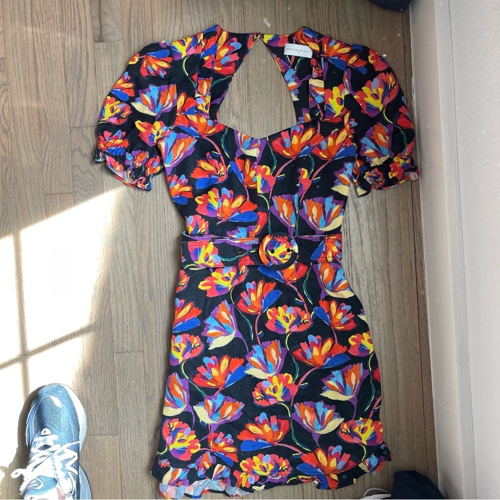 Rebecca Vallance Floral Puff Sleeve Mini Dress - Picture 5 of 8